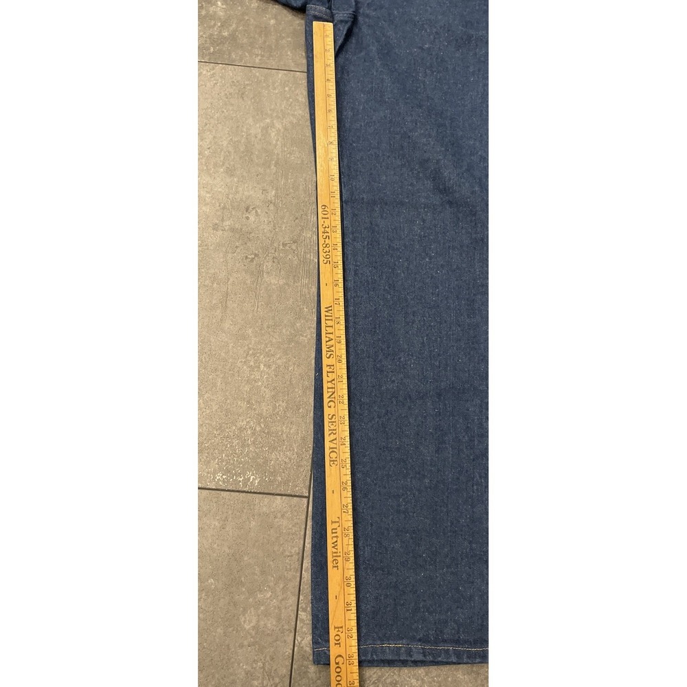 Wrangler Men's Cowboy Cut Slim Fit Indigo Jeans 936PWD 36X34 - Picture 4 of 9